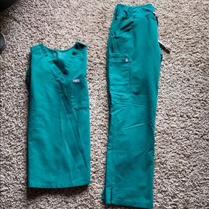 Hunter Green FIGS scrubs